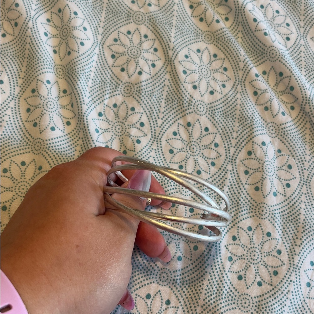 Silver Multi-Band Women's Cuff Bracelet